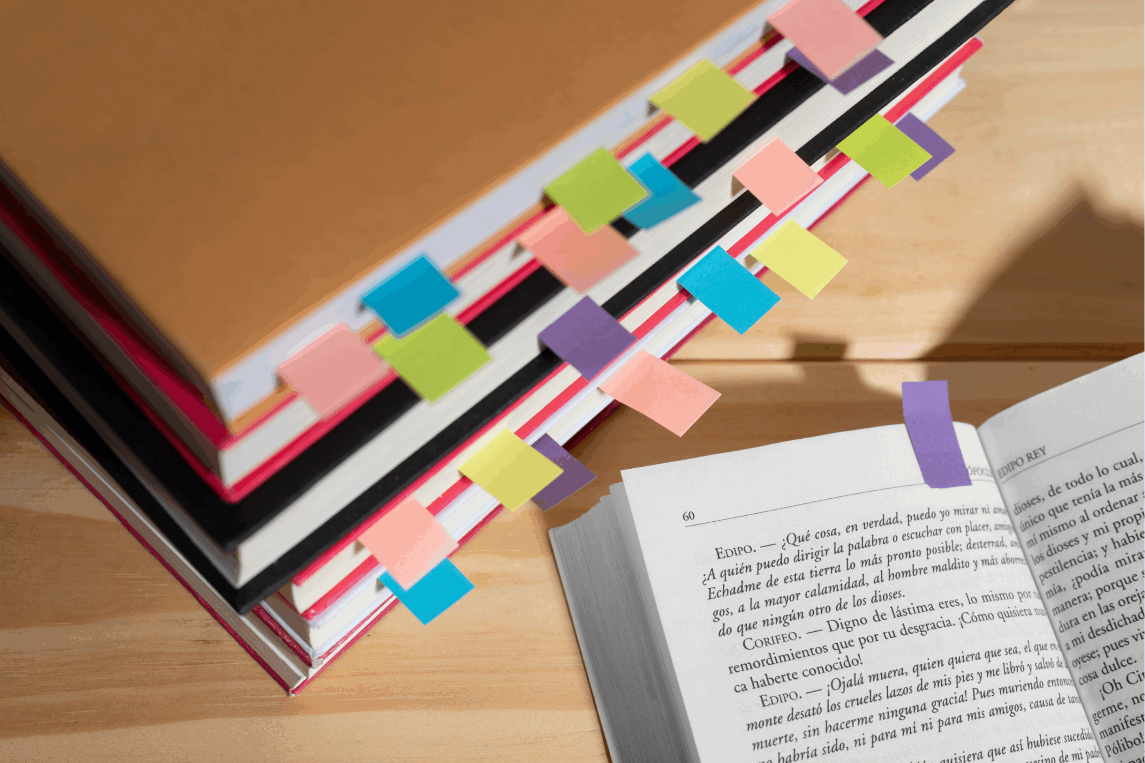 Books And Colorful Bookmarks Still Life High Angle Researching For A Systematic Literature Search