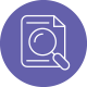 Icon representing scientific quality control and reference checking.